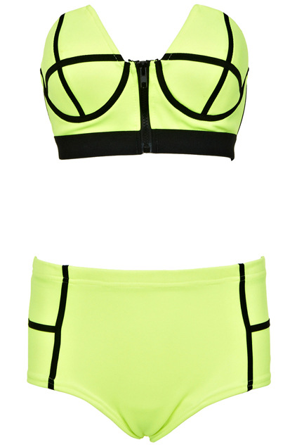 F4359-2High Waist Bikini With Zipper